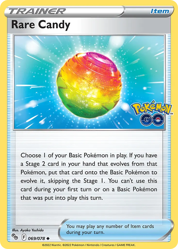 Rare Candy — Pokémon GO 69 Pokémon card