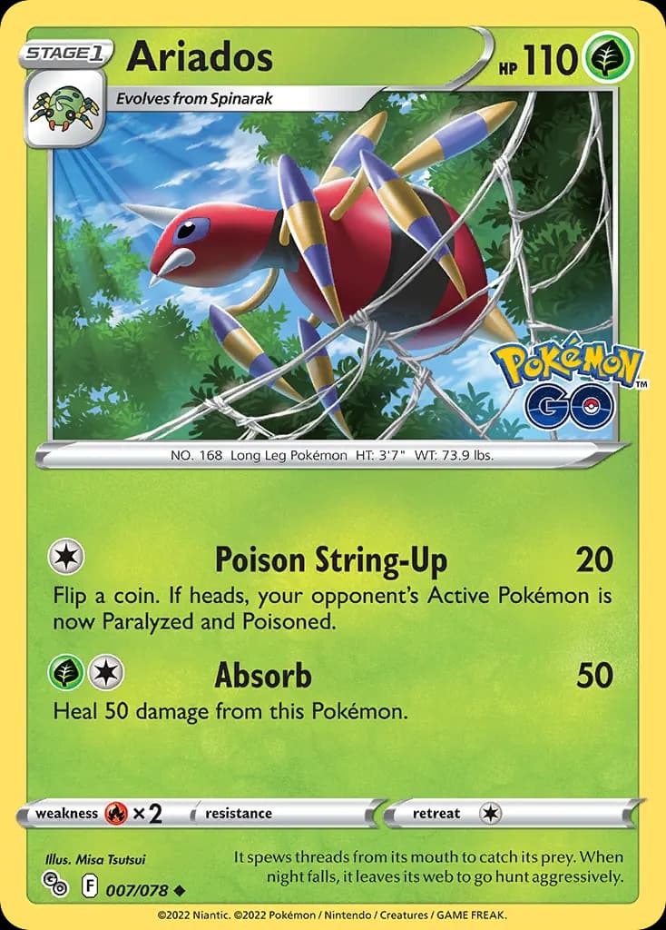 Ariados — Pokémon GO 7 Pokémon card