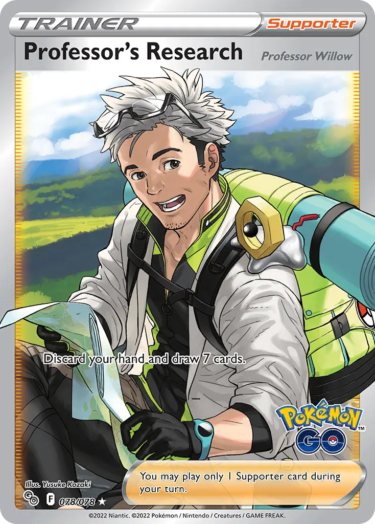 Professor's Research — Pokémon GO 78 Pokémon card