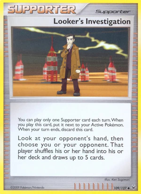 Looker's Investigation — Platinum 109 Pokémon card