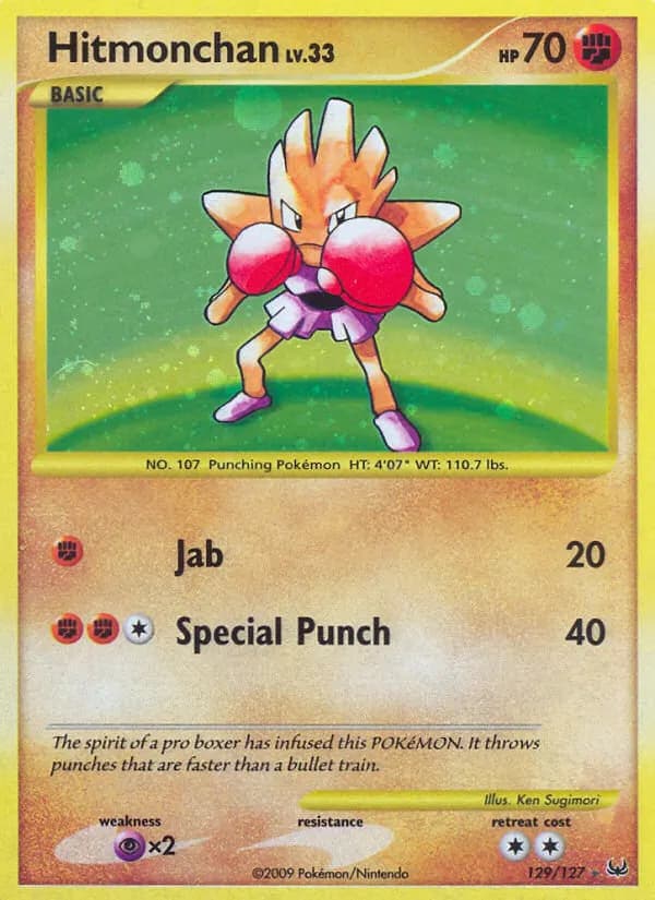 Hitmonchan — Platinum 129 Pokémon card