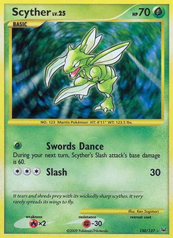 Scyther — Platinum 130 Pokémon card