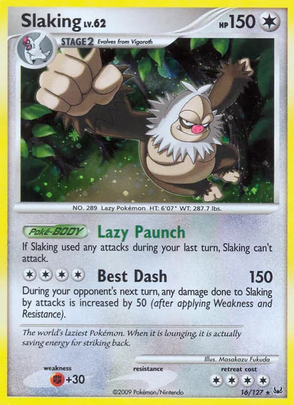 Slaking — Platinum 16 Pokémon card