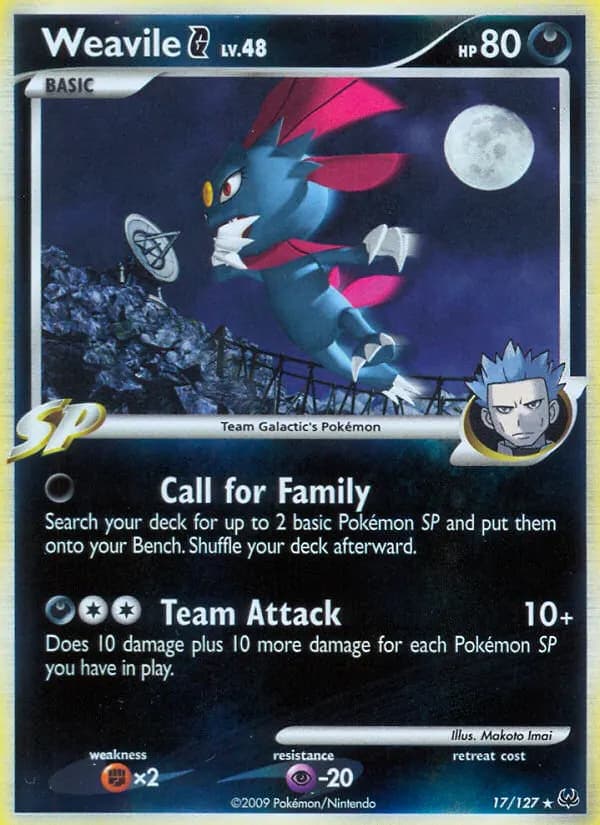 Weavile G — Platinum 17 Pokémon card