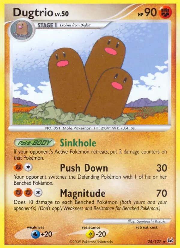 Dugtrio — Platinum 24 Pokémon card