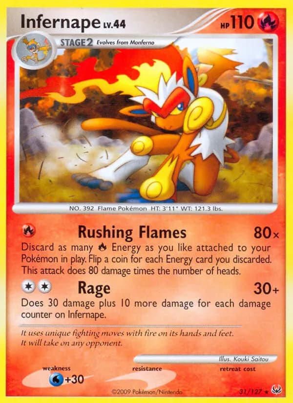 Panferno — Platin 31 German Pokémon card