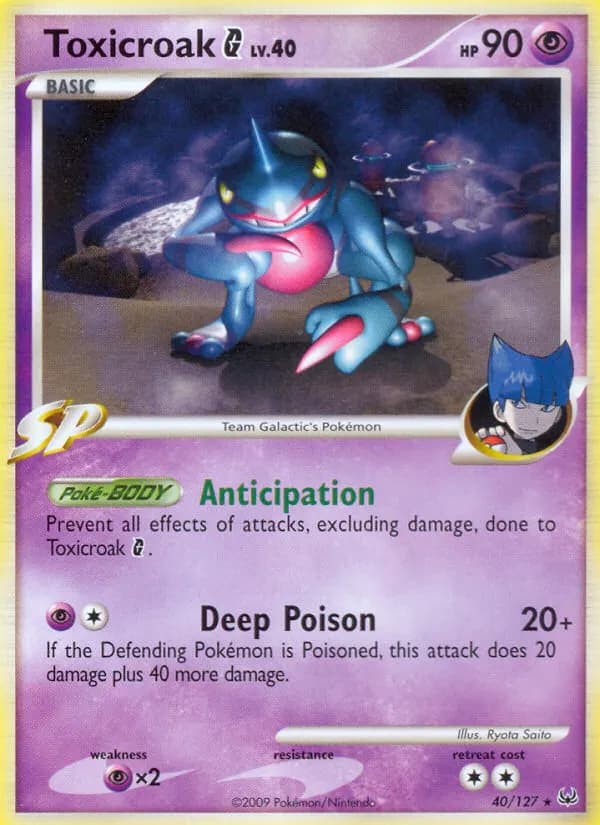 Toxicroak G — Platinum 40 Pokémon card