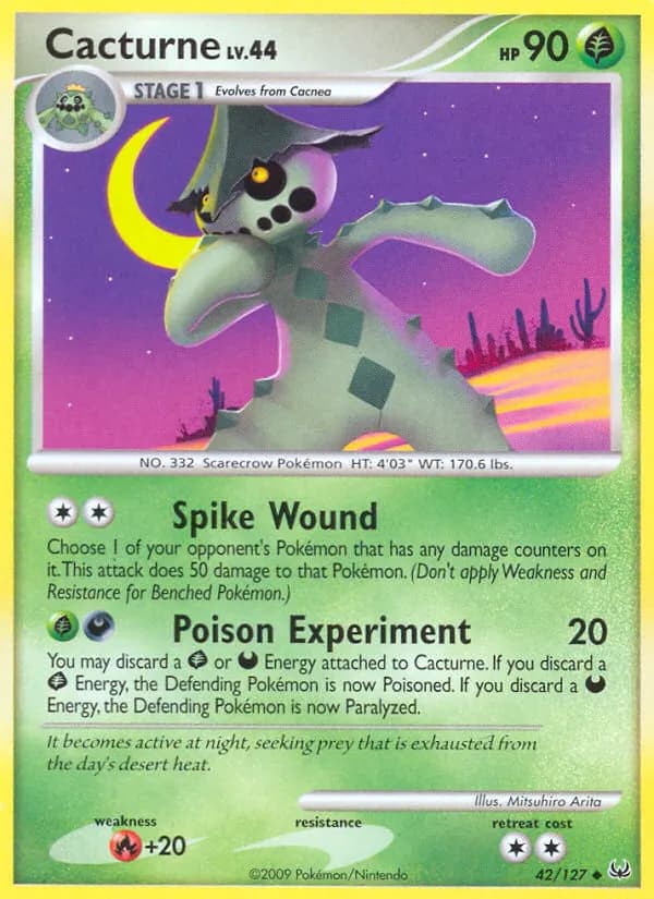 Cacturne — Platinum 42 Pokémon card
