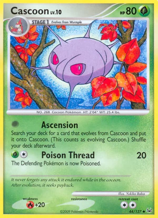 Cascoon — Platinum 44 Pokémon card