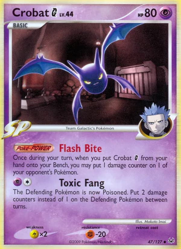 Crobat G — Platinum 47 Pokémon card