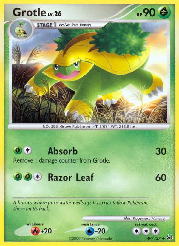 Grotle — Platinum 49 Pokémon card