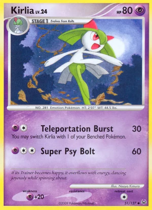 Kirlia — Platinum 51 Pokémon card