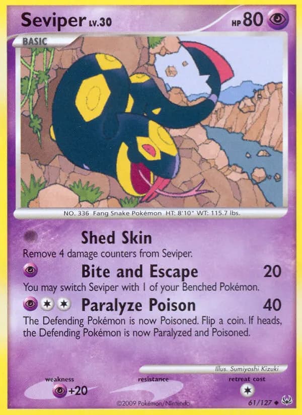 Seviper — Platinum 61 Pokémon card