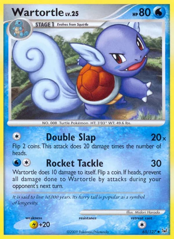 Wartortle — Platinum 65 Pokémon card