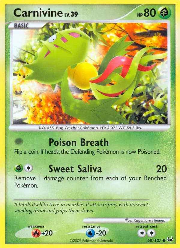 Carnivine — Platinum 68 Pokémon card