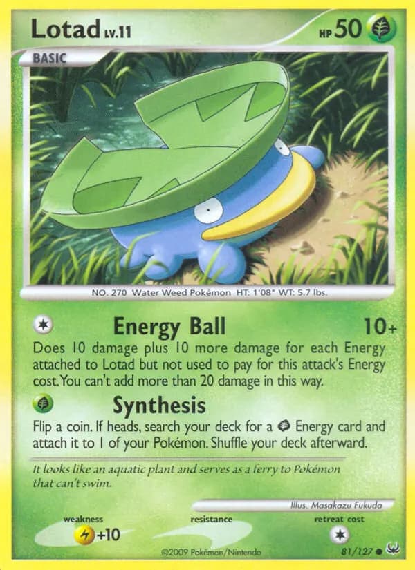 Lotad — Platinum 81 Pokémon card