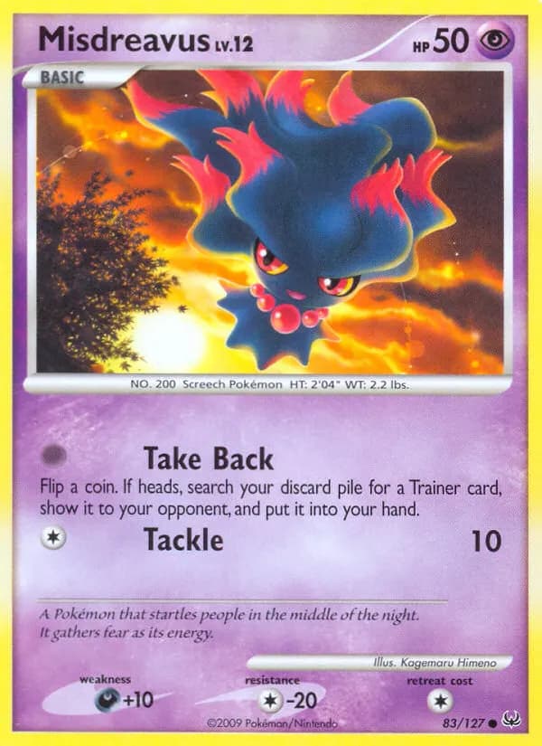 Misdreavus — Platinum 83 Pokémon card