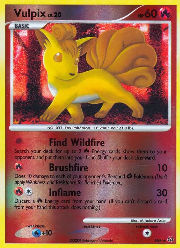 Vulpix — Platin SH6 German Pokémon card