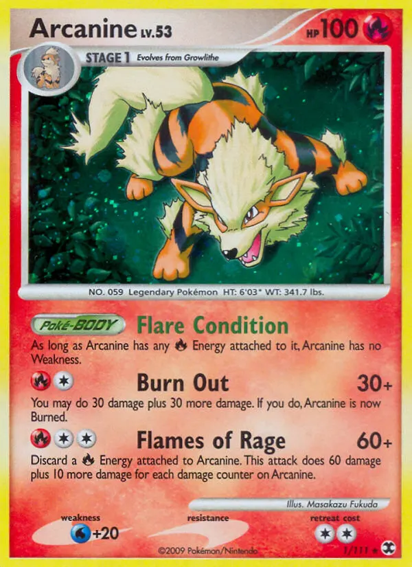 Arcanine — Rising Rivals 1 Pokémon card