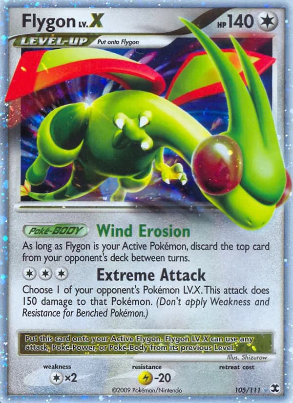 Flygon LV.X — Rising Rivals 105 Pokémon card