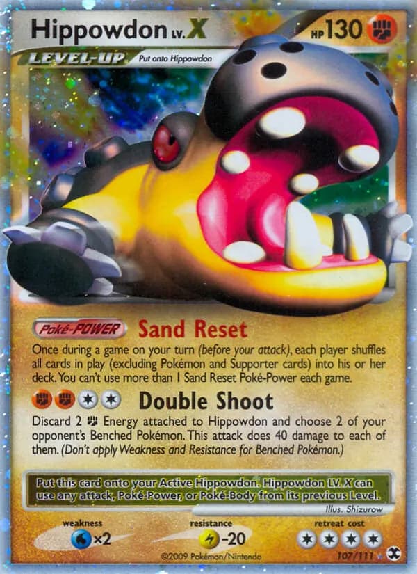 Hippowdon LV.X — Rising Rivals 107 Pokémon card