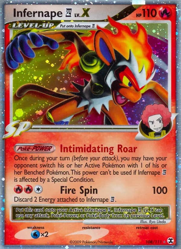 Infernape E4 LV.X — Rising Rivals 108 Pokémon card