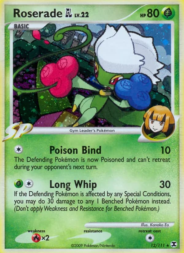 Roserade GL — Aufstieg der Rivalen 12 German Pokémon card