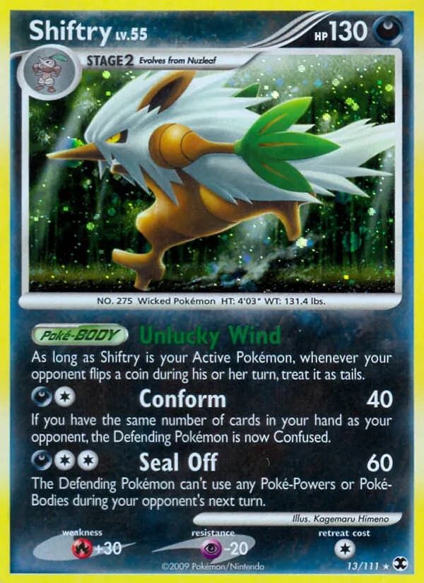 Shiftry — Rising Rivals 13 Pokémon card