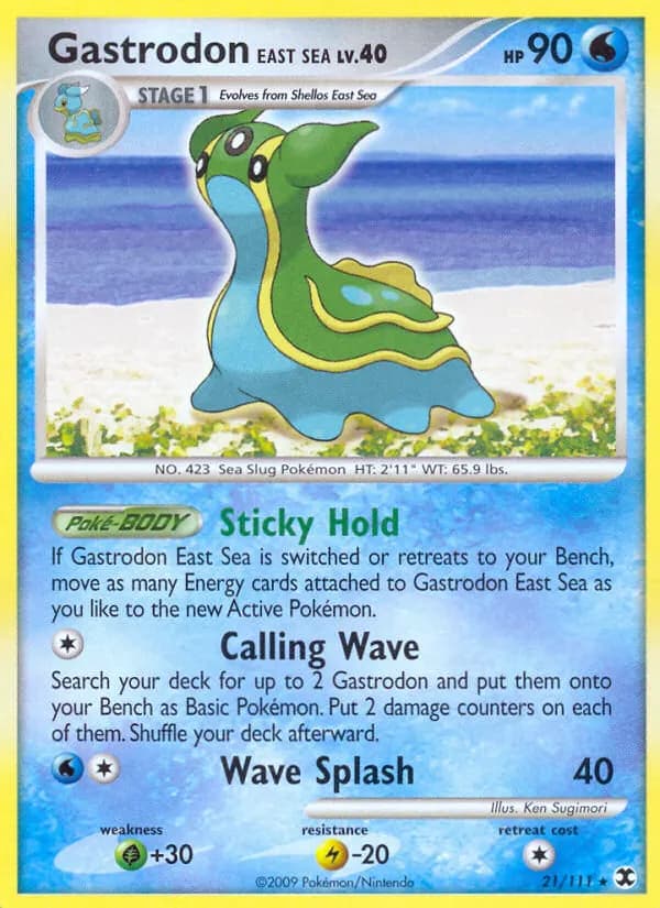 Gastrodon East Sea — Rising Rivals 21 Pokémon card