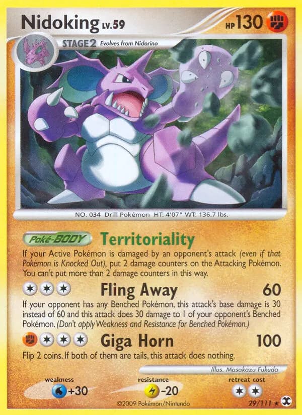 Nidoking — Aufstieg der Rivalen 29 German Pokémon card