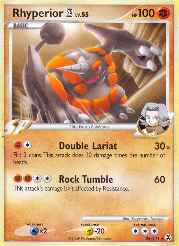Rhyperior E4 — Rising Rivals 32 Pokémon card