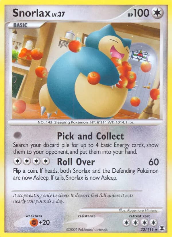 Snorlax — Rising Rivals 33 Pokémon card