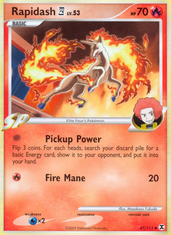 Rapidash E4 — Rising Rivals 47 Pokémon card