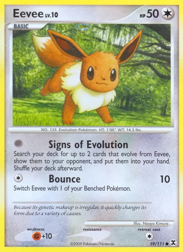 Eevee — Rising Rivals 59 Pokémon card
