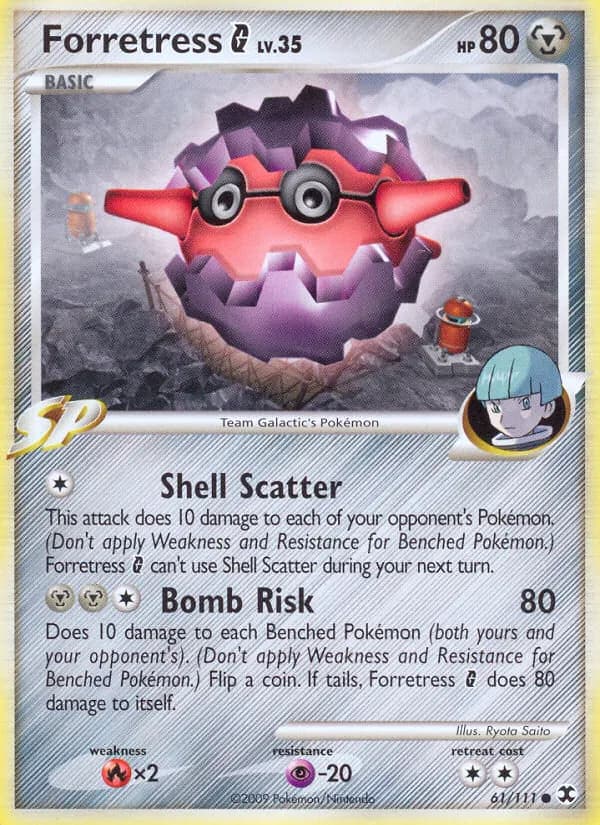 Forretress G — Rising Rivals 61 Pokémon card
