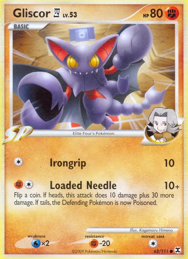 Gliscor E4 — Rising Rivals 62 Pokémon card