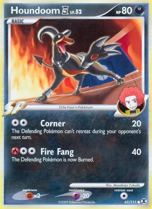 Houndoom E4 — Rising Rivals 65 Pokémon card