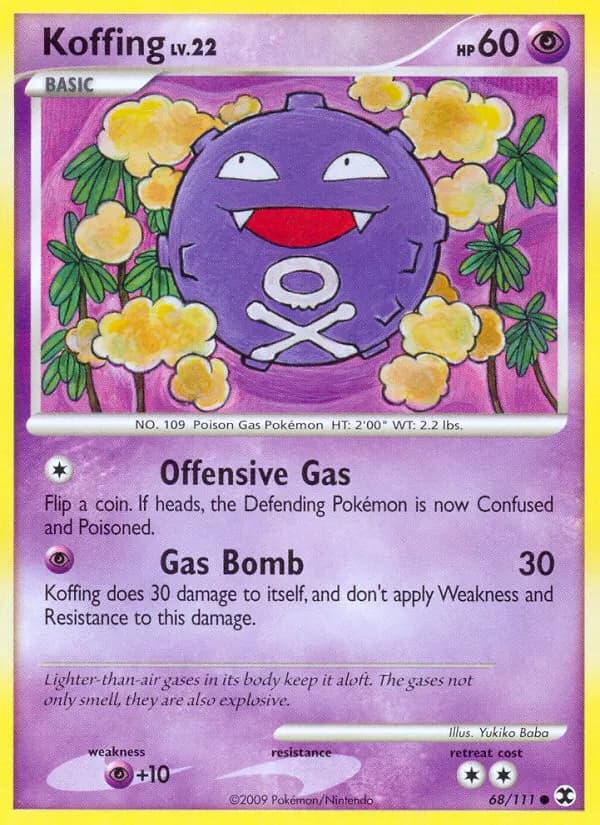 Koffing — Rising Rivals 68 Pokémon card