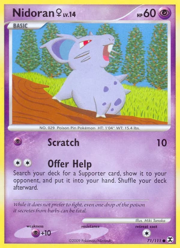 Nidoran ♀ — Rising Rivals 71 Pokémon card