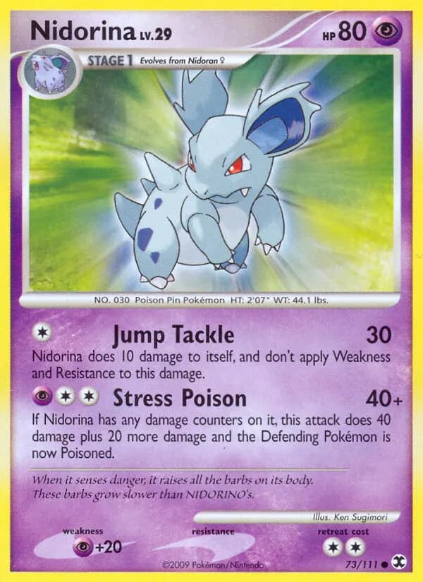 Nidorina — Aufstieg der Rivalen 73 German Pokémon card