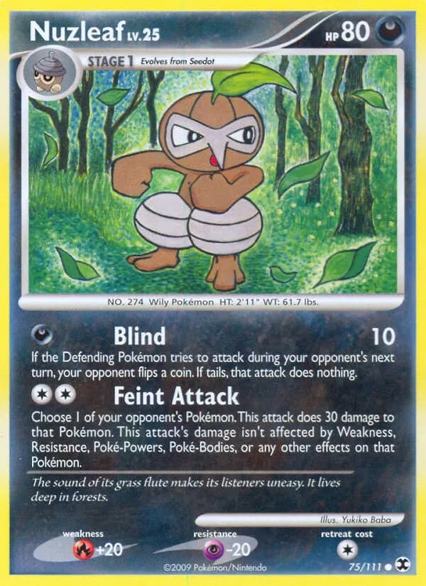 Nuzleaf — Rising Rivals 75 Pokémon card