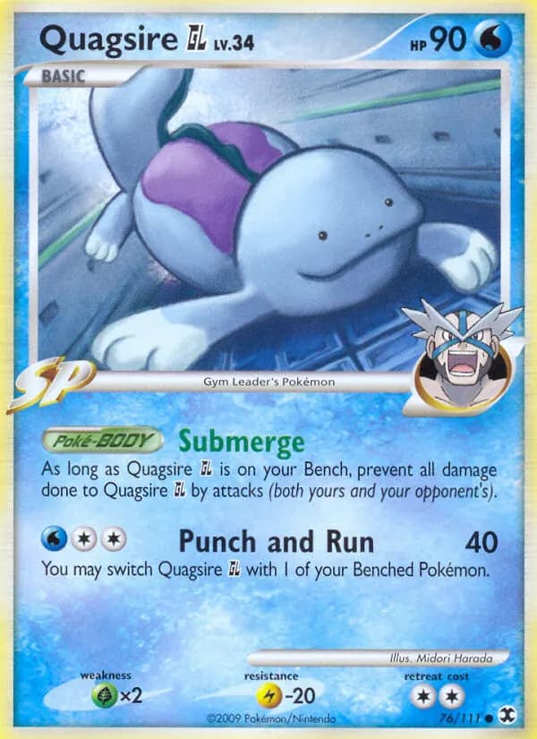 Quagsire GL — Rising Rivals 76 Pokémon card