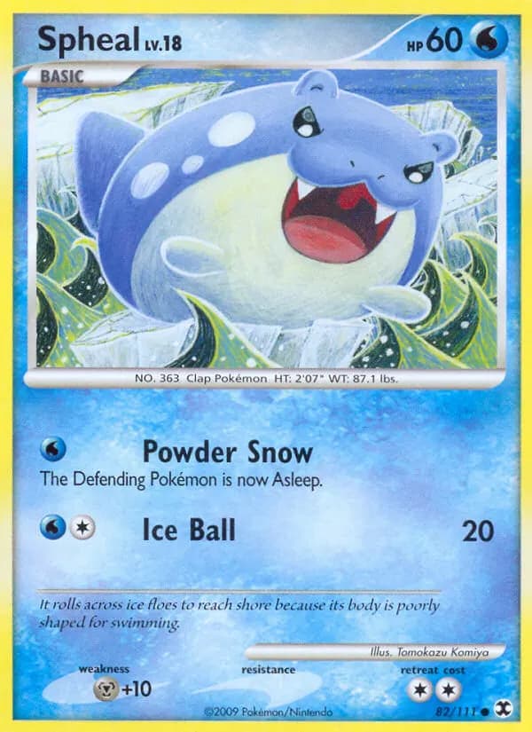 Spheal — Rising Rivals 82 Pokémon card