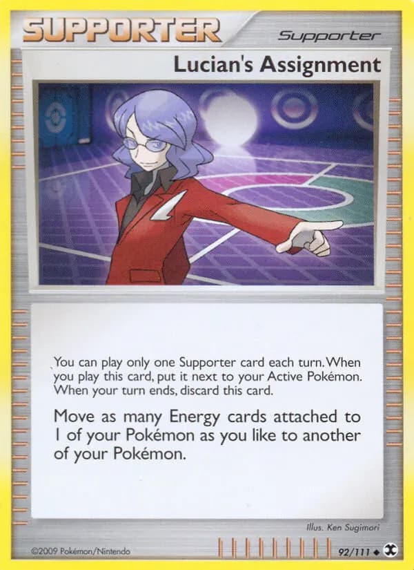 Lucian's Assignment — Rising Rivals 92 Pokémon card