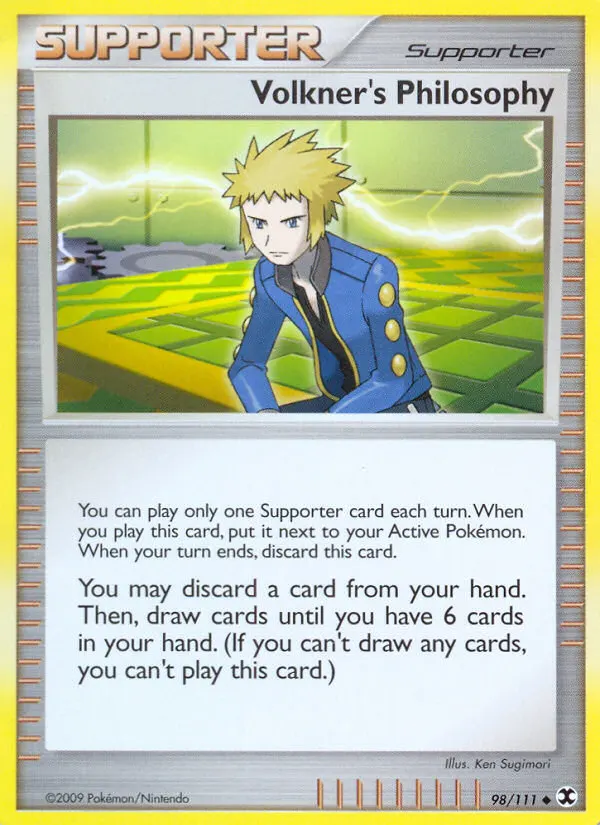 Volkner's Philosophy — Rising Rivals 98 Pokémon card