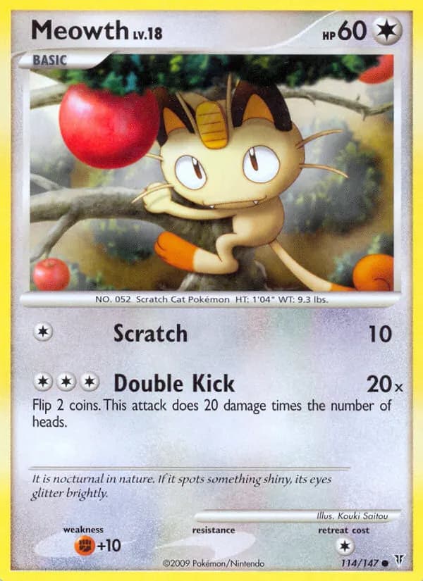 Meowth — Supreme Victors 114 Pokémon card