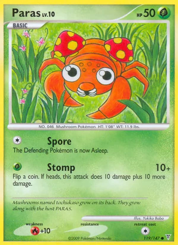 Paras — Supreme Victors 119 Pokémon card