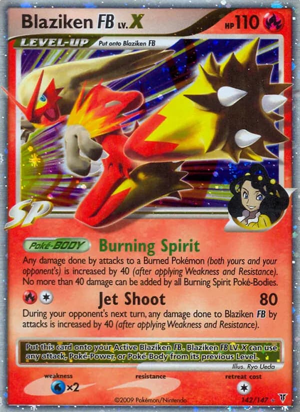 Blaziken FB LV.X — Supreme Victors 142 Pokémon card