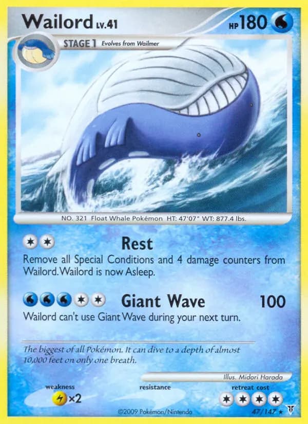 Wailord — Supreme Victors 47 Pokémon card