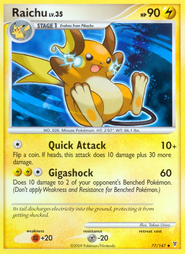 Raichu — Supreme Victors 77 Pokémon card